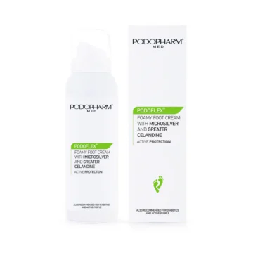 Podopharm FOAMY FOOT CREAM WITH MICROSILVER AND GREATER CELANDINE, VAHTKREEM JALGADELE 125ML
