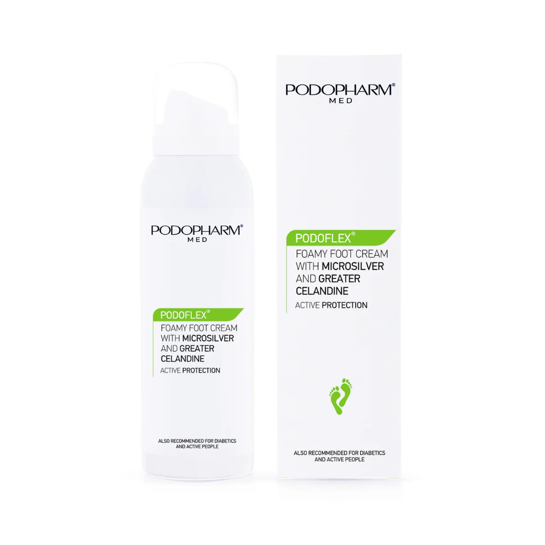 Podopharm FOAMY FOOT CREAM WITH MICROSILVER AND GREATER CELANDINE, VAHTKREEM JALGADELE 125ML